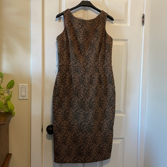 Tatyana by Bettie Page 1950s leopard wiggle pencil dress mad men pinup retro - Picture 3 of 8